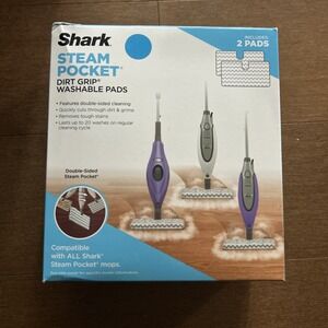 Shark Steam Pocket 2 DIRT GRIP WASHABLE PADS XT3601 Blast & Scrub Microfiber Mop